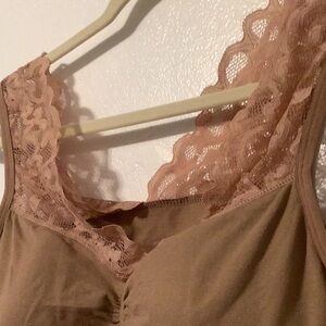 2X Tan Lace Bralette No Wire Plus size Curvy and Comfy